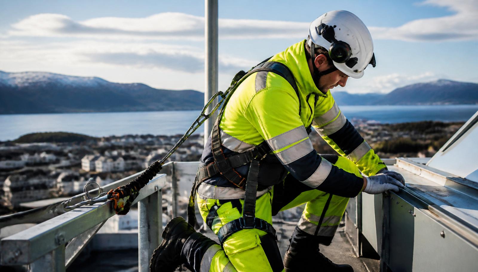 Illustrasjon til Arbeid i høyden: Lovpålagt opplæring for sikkerhet